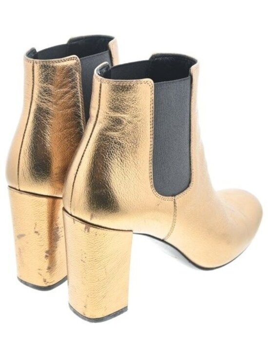 Saint Laurent Paris , Finn 60 Crop Zip Boots in Gold , BNIB  Saint Laurent Paris Boots Gold 36